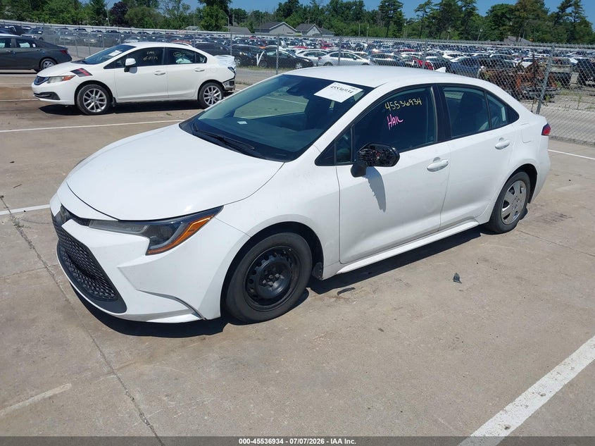 2020 Toyota Corolla, Hail, IAAI, VIN 5YFDPRAE2LP062666 — photo 2