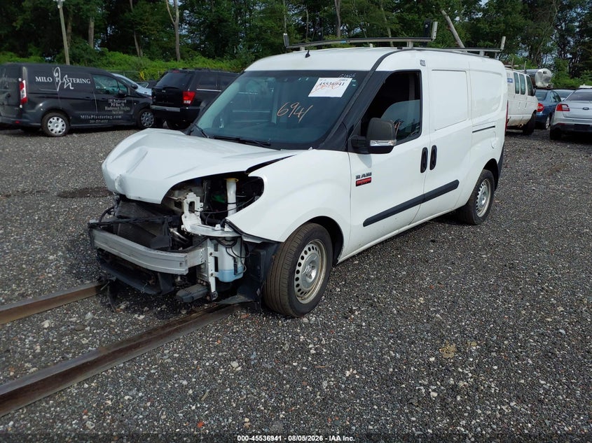 Vin: zfbhrfab8l6p16287, lot: 46035210, ram promaster city tradesman 20202