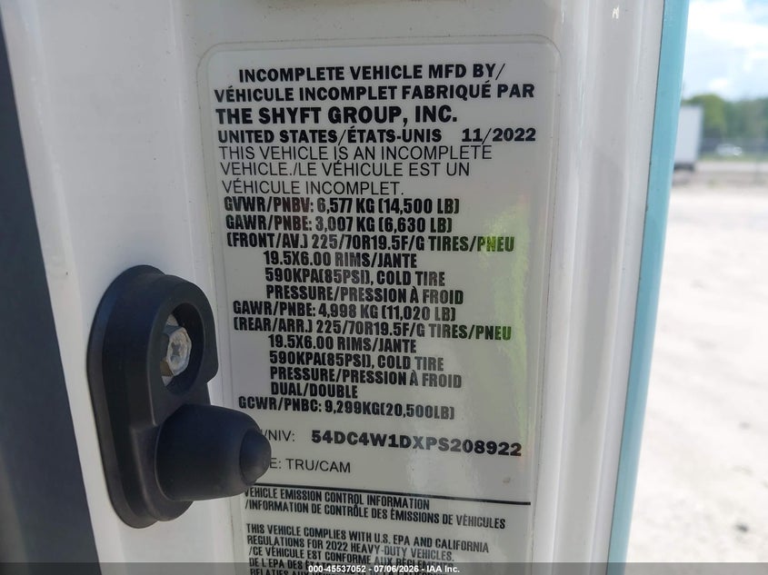2023 Isuzu Npr Hd VIN: 54DC4W1DXPS208922 Lot: 45537052