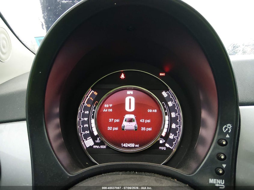 2017 Fiat 500 Lounge VIN: 3C3CFFCR2HT557844 Lot: 45537087