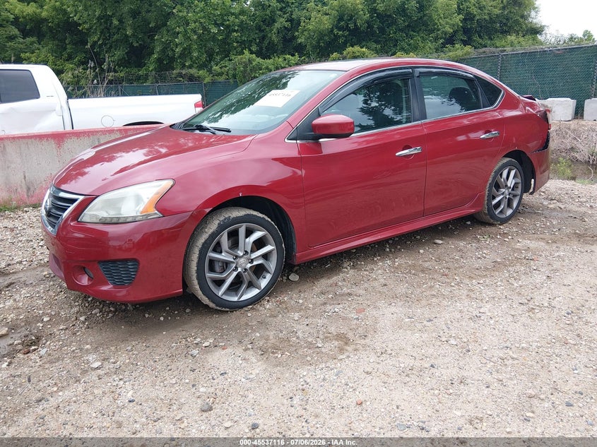2013 Nissan Sentra Sr, Rear, IAAI, VIN 3N1AB7AP7DL675777 — photo 2