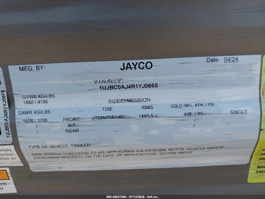 2024 OTHER JAYCO JAY FLIGHT TRAILER N/A