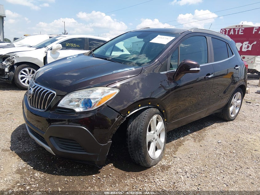 Vin: kl4cjasb0fb267578, lot: 46035536, buick encore 20152