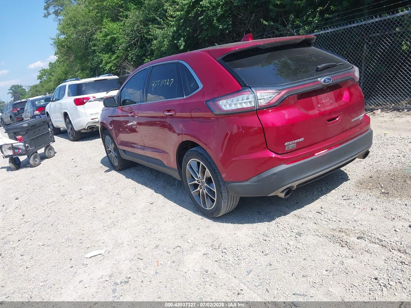 Vin: 2fmpk4k98gbb03196, lot: 46035596, ford edge titanium 20163