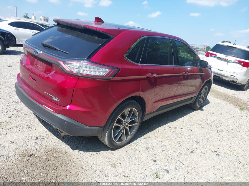 Vin: 2fmpk4k98gbb03196, lot: 46035596, ford edge titanium 20164