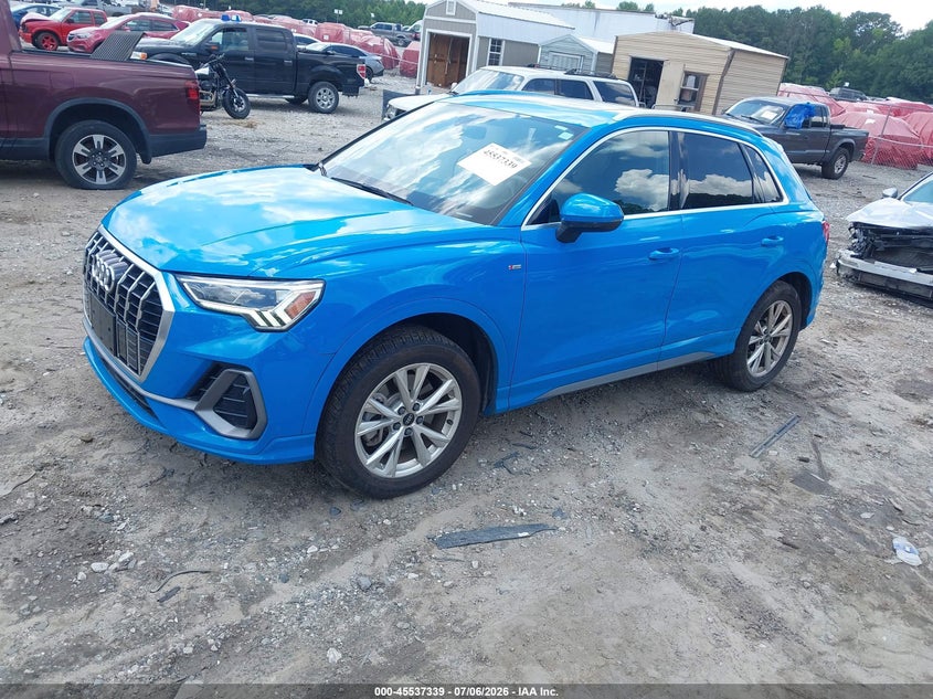 Vin: wa1decf39p1077163, lot: 46035608, audi q3 premium 45 tfsi s line quattro tiptronic 20232