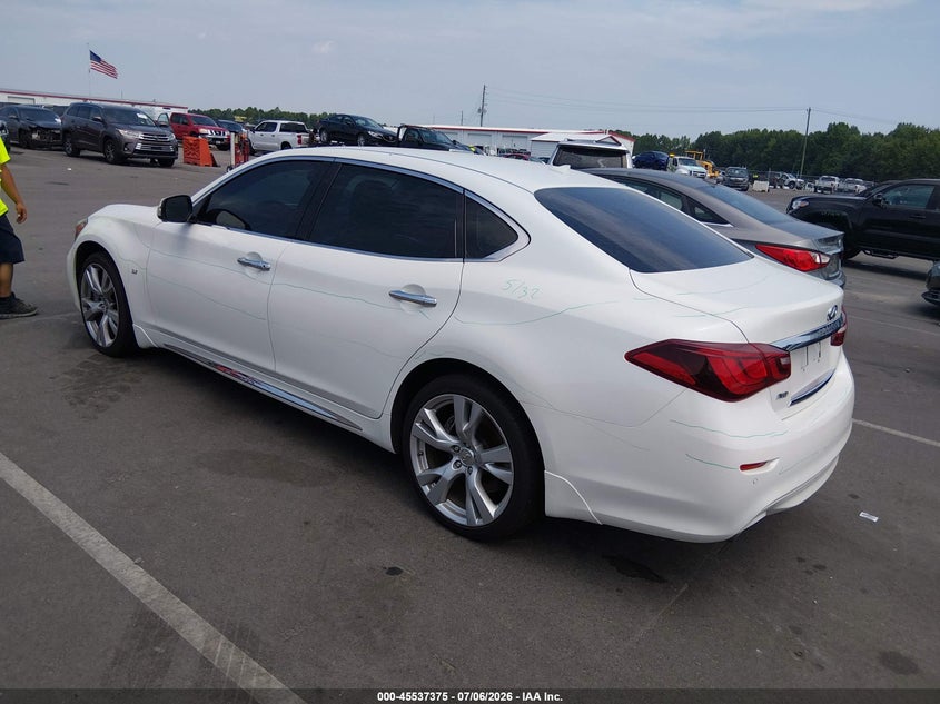 Vin: jn1by1pr7km725203, lot: 46035644, infiniti q70l 3.7x luxe 20193