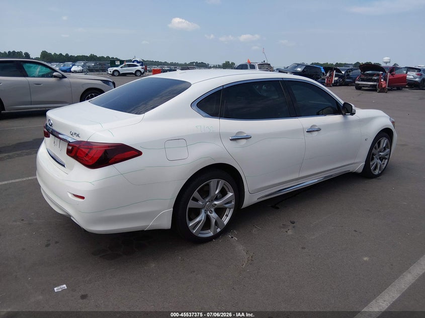 Vin: jn1by1pr7km725203, lot: 46035644, infiniti q70l 3.7x luxe 20194