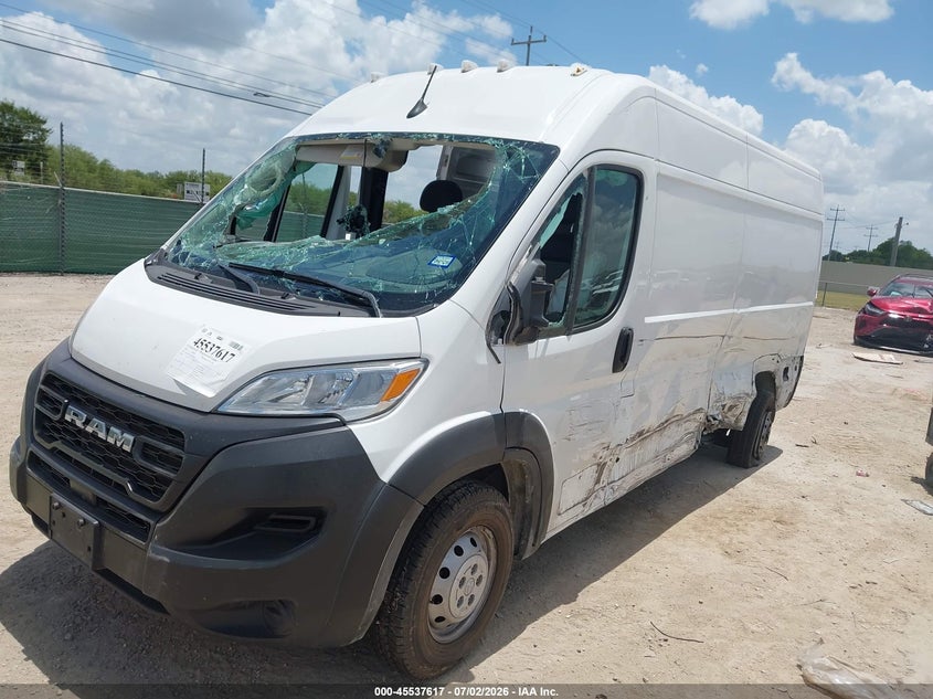 Vin: 3c6lrvdgxpe563816, lot: 46035886, ram promaster 2500 high roof 159 wb 20232