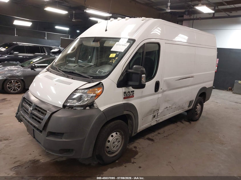 Vin: 3c6trvbg6je143142, lot: 46036164, ram promaster 1500 high roof 136 wb 20182