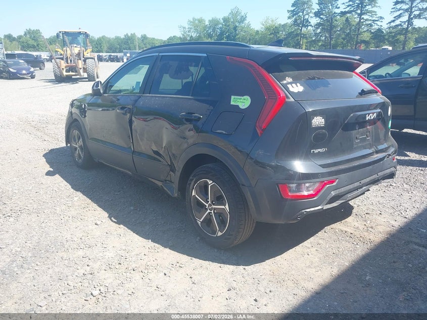 Vin: kndcs3lf8p5075941, lot: 46036275, kia niro plug-in hybrid ex 20233