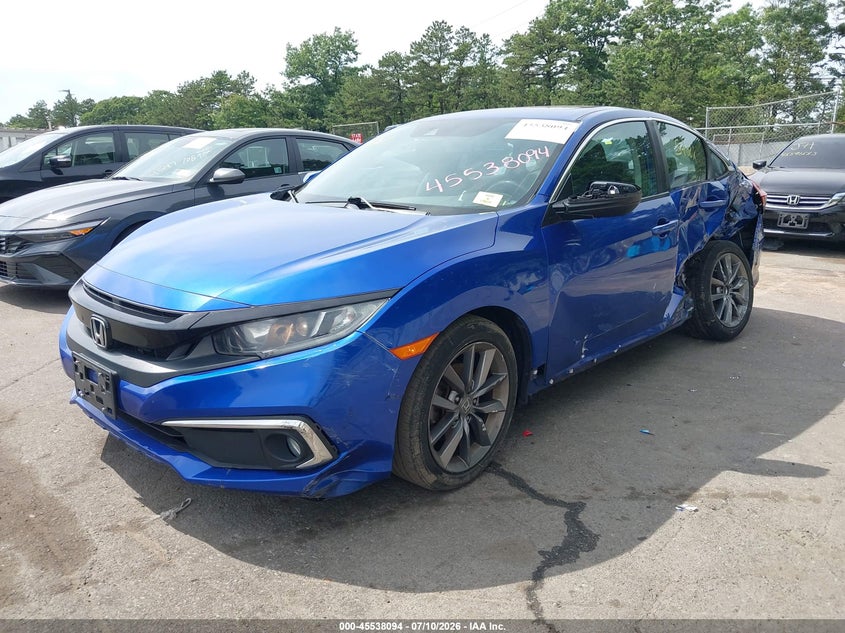 2019 Honda Civic, Левый бок, IAAI, VIN 19XFC1F72KE214512 — фото 2