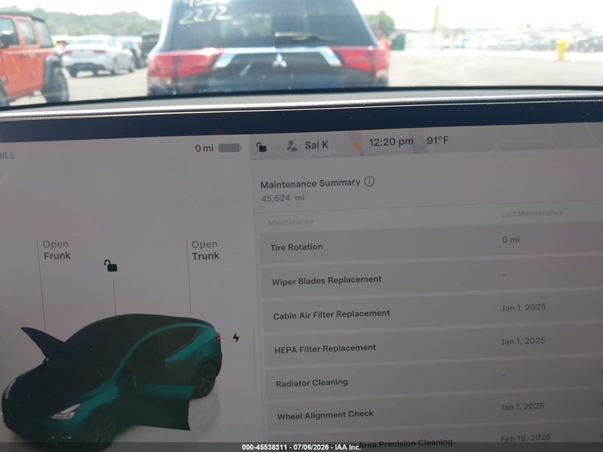 2025 TESLA MODEL Y auction photo 7