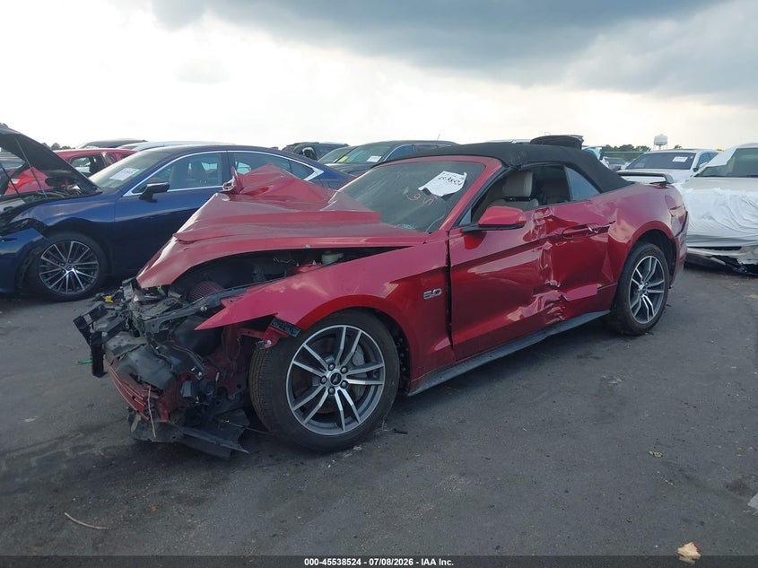 2015 Ford Mustang, Front End, IAAI, VIN 1FATP8FF5F5431597 — photo 2