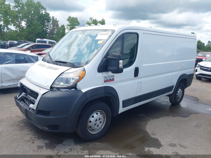 Vin: 3c6trvag2ke517717, lot: 46036835, ram promaster 1500 low roof 136 wb 20192