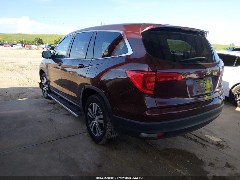 Vin: 5fnyf5h82jb012226, lot: 46036877, honda pilot ex-l 20183