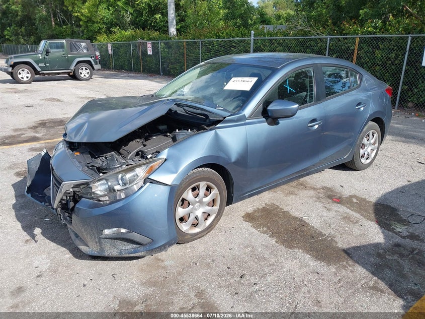 Vin: jm1bm1t79g1298516, lot: 46036933, mazda mazda3 i sport 20162
