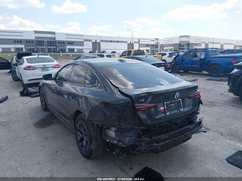 Vin: wby73aw05pfp44766, lot: 46037196, bmw i4 edrive40 20233