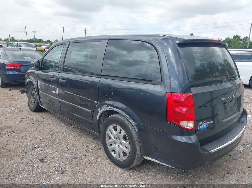 Vin: 2c4rdgbg0er104581, lot: 46037201, dodge grand caravan american value pkg 20143