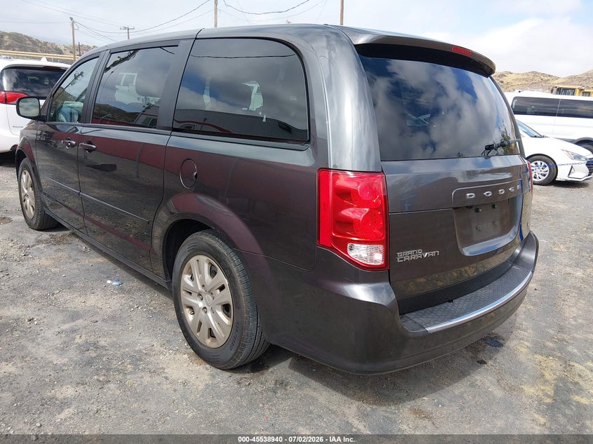 Vin: 2c4rdgbg6hr789576, lot: 46037209, dodge grand caravan se 20173
