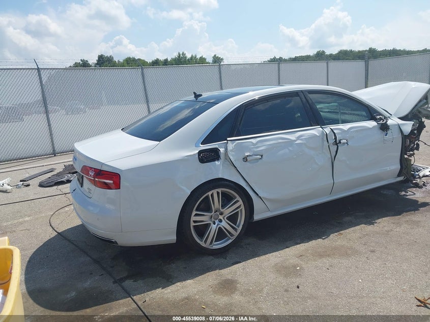 Vin: wau43afd4gn006953, lot: 46037277, audi a8 l 4.0t sport 20164