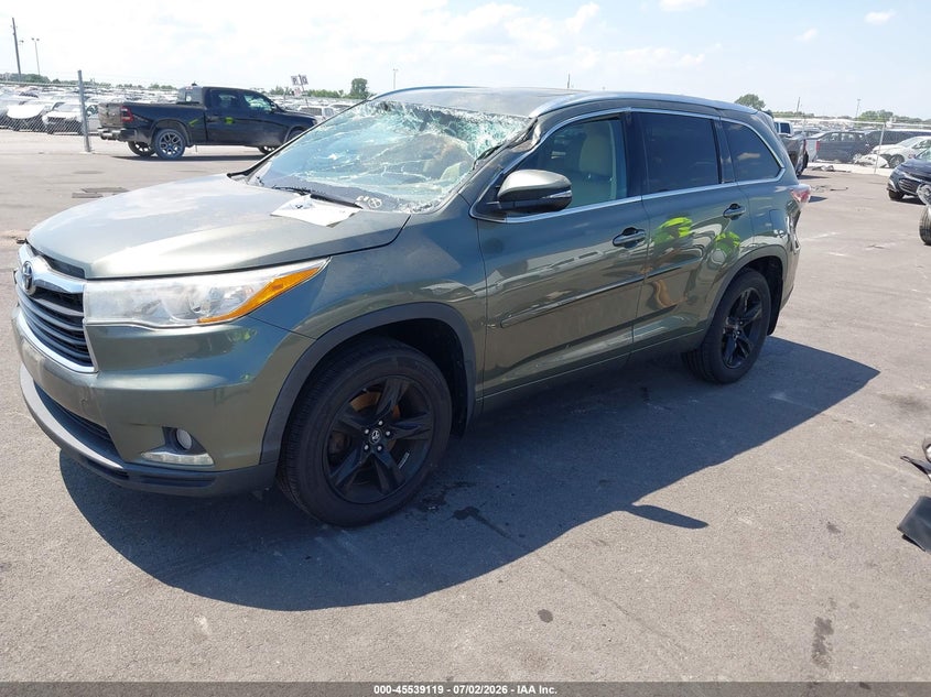 Vin: 5tddkrfh9gs334323, lot: 46037388, toyota highlander limited v6 20162