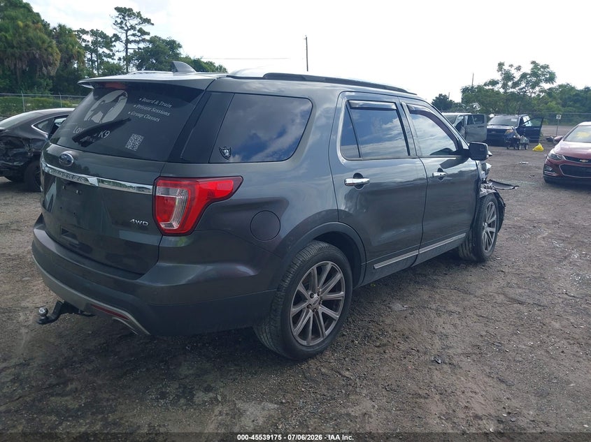 Vin: 1fm5k8f81ggc17632, lot: 46037444, ford explorer limited 20164