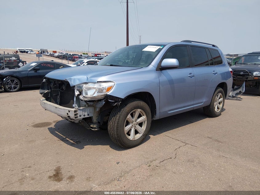 Vin: 5tdbk3eh9as011628, lot: 46037751, toyota highlander base v6 20102