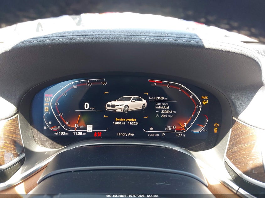 2021 BMW 740I VIN: WBA7T2C0XMCE56525 Lot: 45539893