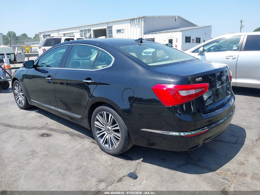 Vin: knaln4d79e5129617, lot: 46038279, kia cadenza premium 20143
