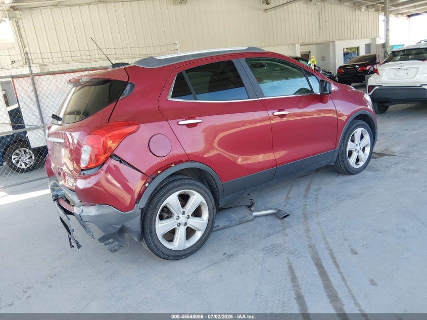 Vin: kl4cjasb8gb682035, lot: 46038355, buick encore 20164