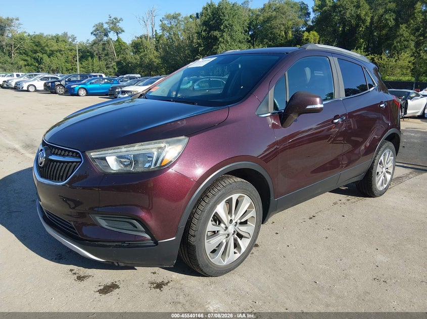 Vin: kl4cjasb9hb154652, lot: 46038435, buick encore preferred 20172