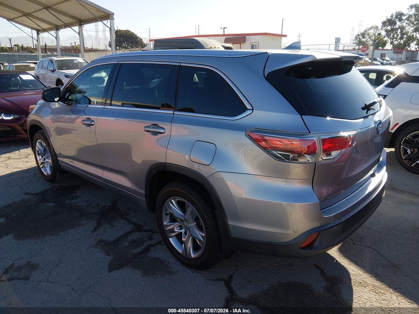 Vin: 5tddcrfh9fs010364, lot: 46038576, toyota highlander hybrid limited platinum v6 20153