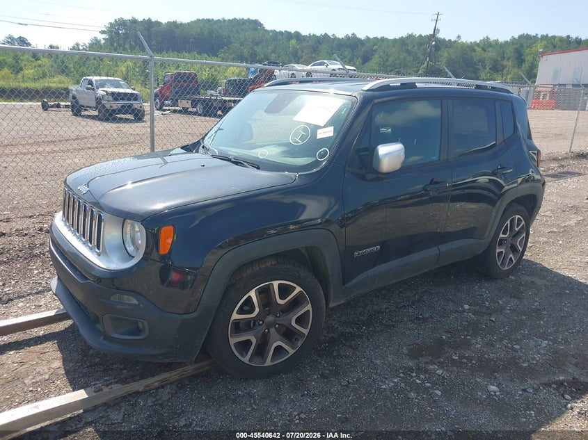Vin: zaccjadt6gpd52900, lot: 46038911, jeep renegade limited 20162