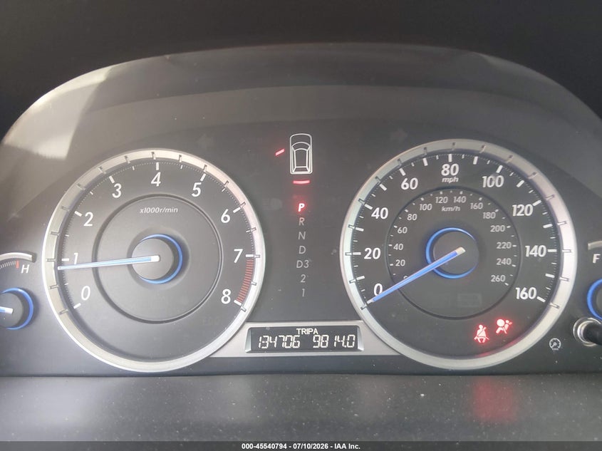 2013 Honda Crosstour Ex-L VIN: 5J6TF3H51DL004411 Lot: 45540794