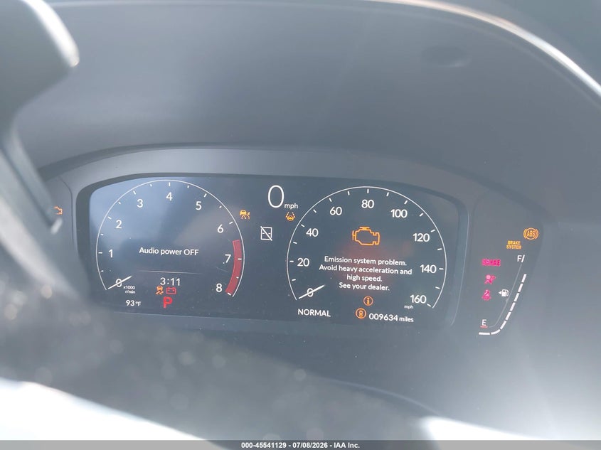 2025 Acura Integra VIN: 19UDE4H29SA012663 Lot: 45541129