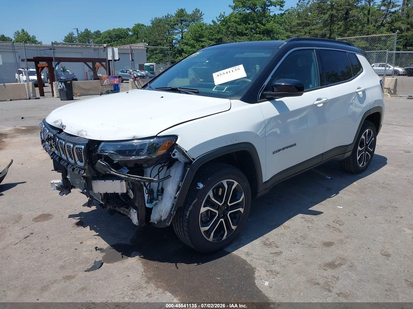 Vin: 3c4njdcn8pt537164, lot: 46039404, jeep compass limited 4x4 20232