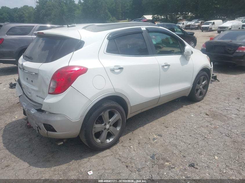 Vin: kl4cjcsbxeb562732, lot: 46039440, buick encore leather 20144