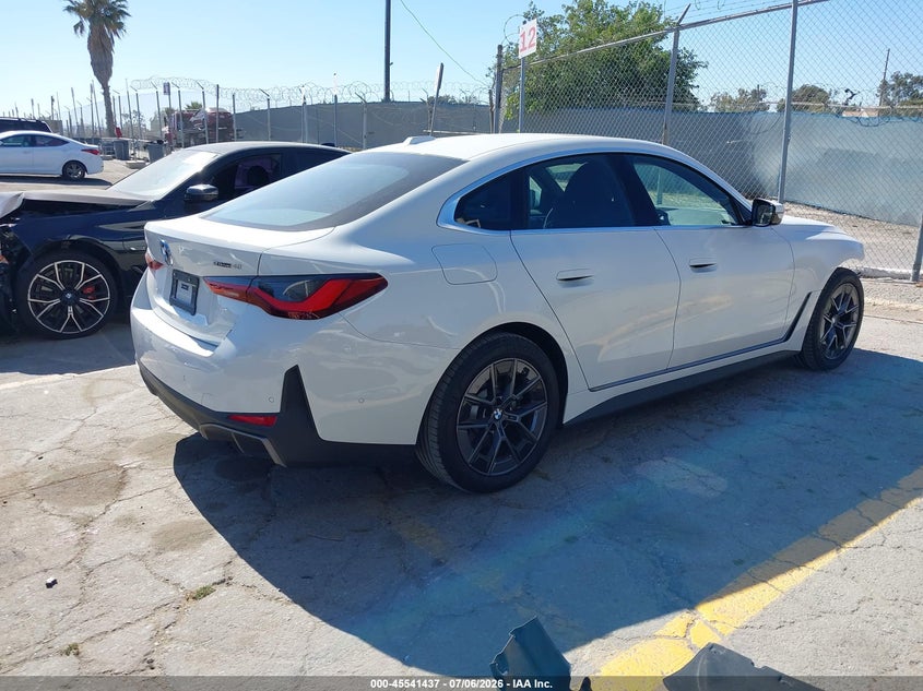 Vin: wby23hd0xsfv77206, lot: 46039706, bmw i4 gran coupe edrive40 20254