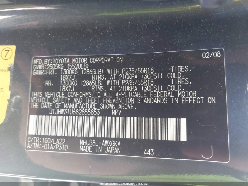 2008 LEXUS RX 400H · Фото 9