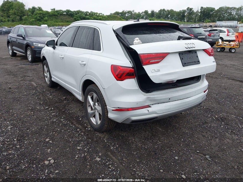 Vin: wa1aecf38l1003407, lot: 46040384, audi q3 premium 45 tfsi quattro tiptronic 20203