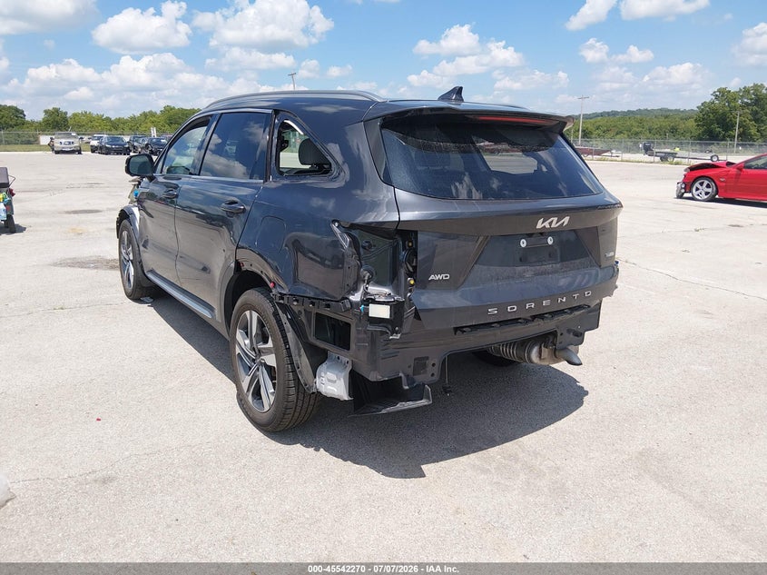 Vin: kndrmdlh3n5105677, lot: 46040539, kia sorento plug-in hybrid sx prestige 20223