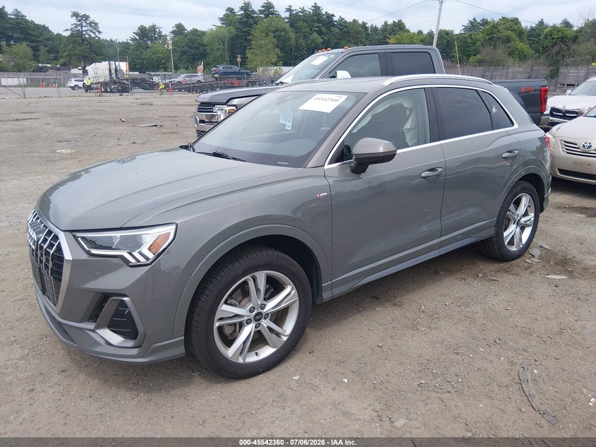 Vin: wa1eecf34n1134645, lot: 46040629, audi q3 premium plus 45 tfsi s line quattro tiptronic 20222