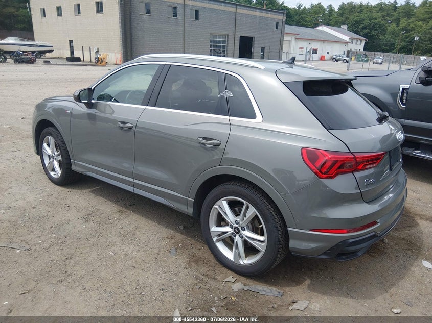 Vin: wa1eecf34n1134645, lot: 46040629, audi q3 premium plus 45 tfsi s line quattro tiptronic 20223