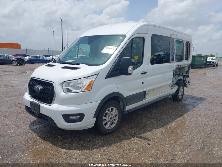 Vin: 1fbax2cg9mka50883, lot: 46040818, ford transit-350 passenger van xlt 20212