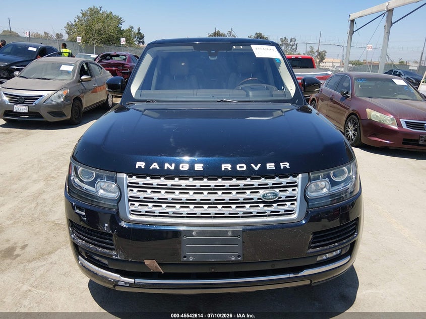 2016 Land Rover Range Rover 3.0L V6 Supercharged Hse VIN: SALGS2PF8GA288281 Lot: 45542614