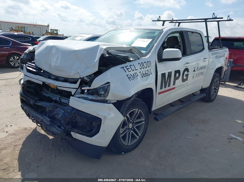 Vin: 1gcgsben6m1123830, lot: 46040916, chevrolet colorado 2wd  short box wt 20212