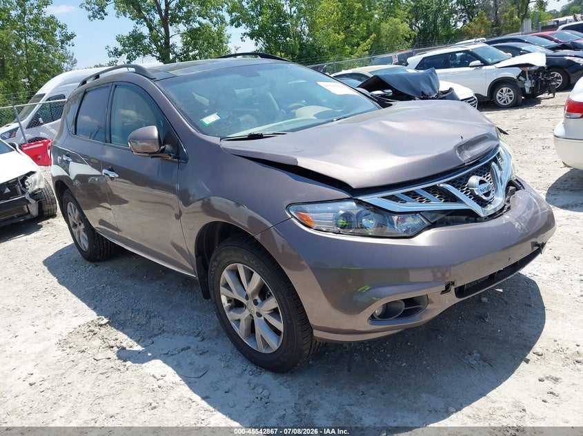 2014 Nissan Murano Sl, Перед, IAAI, VIN JN8AZ1MW4EW508298