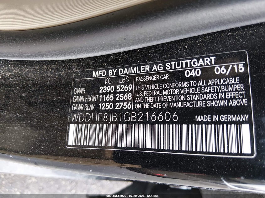 2016 Mercedes-Benz E 350 4Matic VIN: WDDHF8JB1GB216606 Lot: 45542920