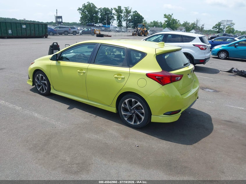 Vin: jtnkarje7gj504968, lot: 46041229, scion im 20163